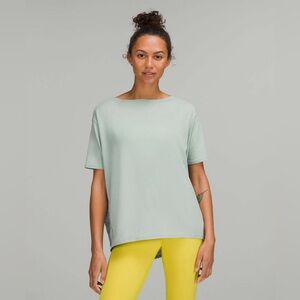 Lululemon Back in Action Short Sleeve T Shirt in Silver Blue